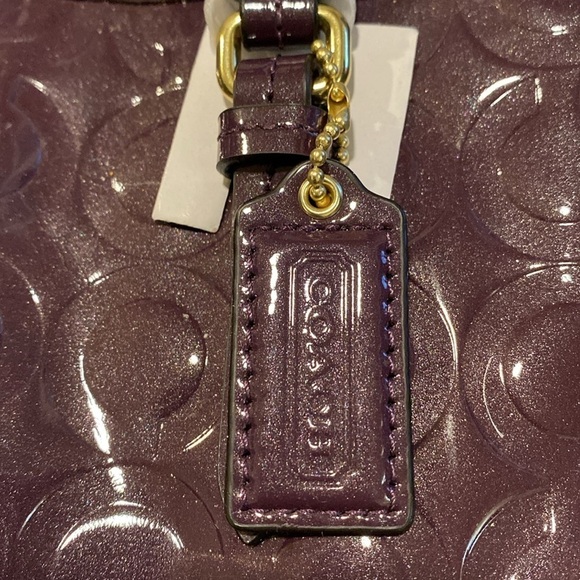 NWT Coach Purple Patent Leather Mini Tote - Picture 7 of 10